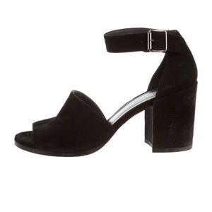 Stuart Weitzman suede block heels